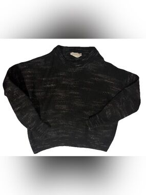 EVERLANE Boxy Alpaca Cardigan M Dark Charcoal Relaxed Crop